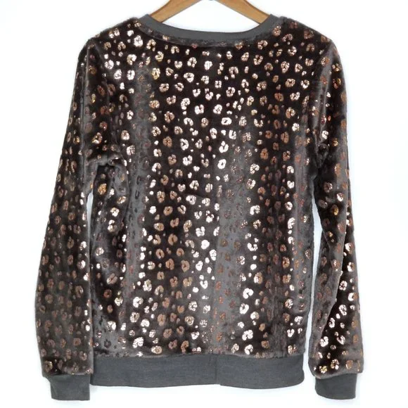 George | Metallic Animal Print Lounge Fleece Top - Picture 5 of 8